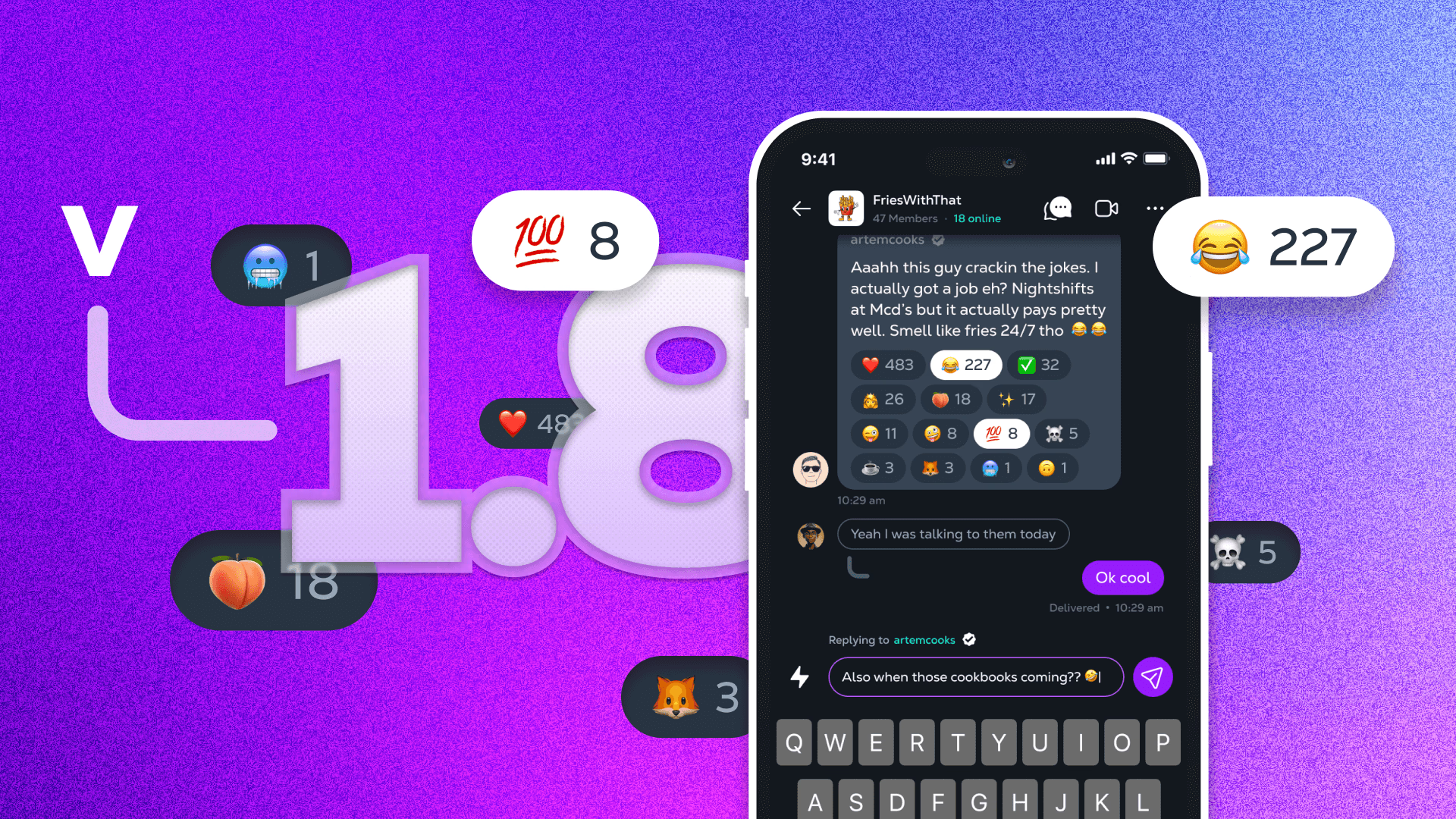 Calaxy chat — version 1.8